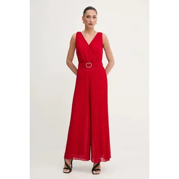 Dámský overall Overal Morgan PSAMARA červená barva, s výstřihem do v, PSAMARA 33A, vel. 40