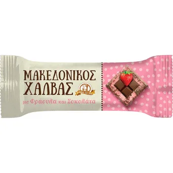 Čokoláda HAITOGLOU BROS SA Makedoniko Chalva jahoda & čokoláda 40g