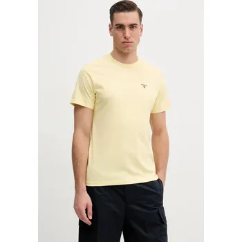 Pánské oblečení Bavlněné tričko Barbour MTS0331 žlutá 10X, vel. M