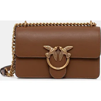 Kožená kabelka Pinko 100074.A0F1 hnědá 98A, vel. ONE SIZE