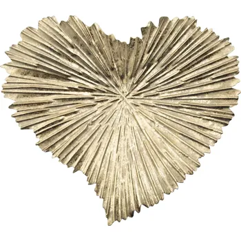Kovový dekorativní podnos Heart zlatý