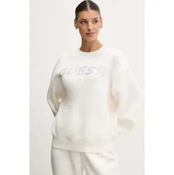 Dámská mikina Mikina Guess CECILIA dámská, béžová barva, s aplikací, V4BQ15 K7UW2 V4BQ15.K7UW2 01A, vel. XL