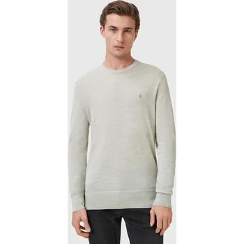 Pánský svetr Vlněný svetr AllSaints MODE pánský, šedá barva, M002KZ 07X, vel. XL