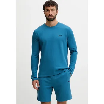 Tričko s dlouhým rukávem BOSS Waffle LS-Shirt hnědá barva, 50535870 55X, vel. S