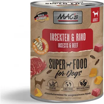Krmivo pro psa MAC's DOG hmyz a hovězí 6 × 750 g