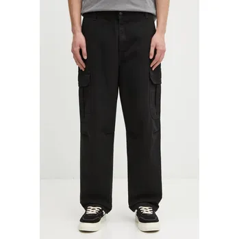 Pánské kalhoty Bavlněné kalhoty Carhartt WIP Stanton Cargo Pant pánské, černá barva, ve střihu cargo, I035656.8906, S, 99X