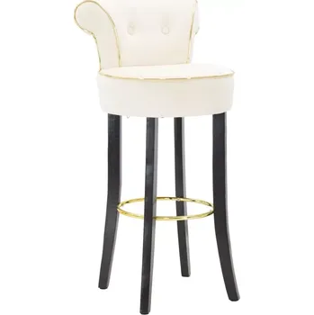 Barová židle Sametová barová židle Luxy krémová