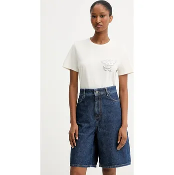 Pánské tričko Bavlněné tričko Weekend Max Mara GUGLIA 2525976031600 béžová 01A, vel. L