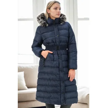 Z9779 DEWBERRY WOMEN&#039;S COAT-NAVY BLUE dewberry modrá 3462556