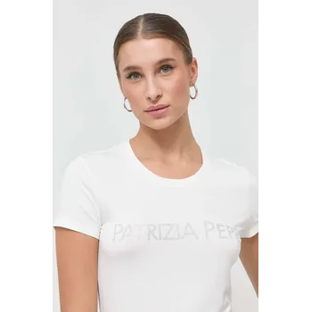 Pánské tričko Tričko Patrizia Pepe bílá barva CM1419.J013 00X, vel. 36