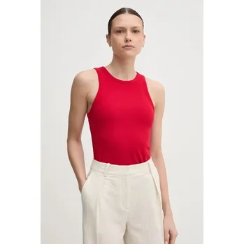 Top Tommy Hilfiger dámský, červená barva, WW0WW38635 33A, vel. XXL