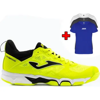 Pánská sálová obuv Badmintonová obuv JOMA BRESTON 2409 AMARILLO FLUOR + bonus T - UK 10,5