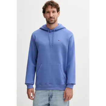 Pánská mikina Mikina Tommy Jeans pánská, béžová barva, s kapucí, hladká, DM0DM20742 05X, vel. L