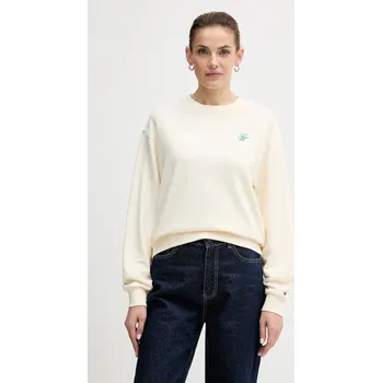 Dámská mikina Mikina Tommy Hilfiger dámská, béžová barva, s aplikací, WW0WW49418 01X, vel. XS