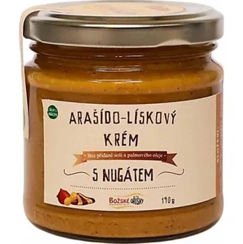 Cukrovinka BOŽSKÉ OŘÍŠKY Arašídovo-lískový krém s nugátem 190g