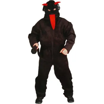 Karnevalový kostým Lipta Černý kostým čert (kombinéza) Velikost: L/XL