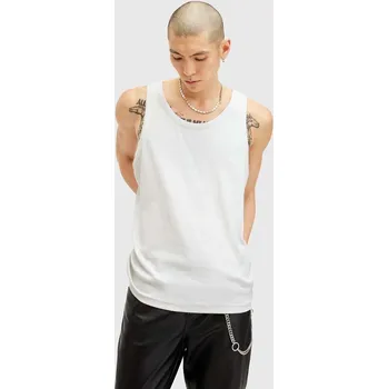 Bavlněný top AllSaints EDWARDS VEST M008JB bílá 00X, vel. L