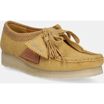 Dámské mokasíny Semišové mokasíny Clarks Originals Wallabee, 38, žlutá, 18X
