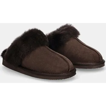 Dámské pantofle Semišové papuče Answear.LAB AW24.5.cd hnědá 88X, EUR 36