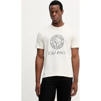 Pánské tričko Bavlněné tričko United Colors of Benetton 3I1XU1096 béžová 01X, vel. M