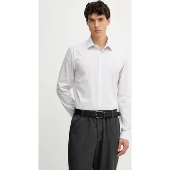 Pánská košile Košile Calvin Klein pánská, modrá barva, slim, s klasickým límcem, LV019EU041 05X, vel. 42