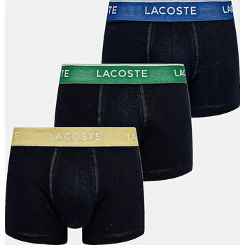 Boxerky Boxerky Lacoste 3-pack pánské, tmavomodrá barva, 5H1297 59X, vel. S