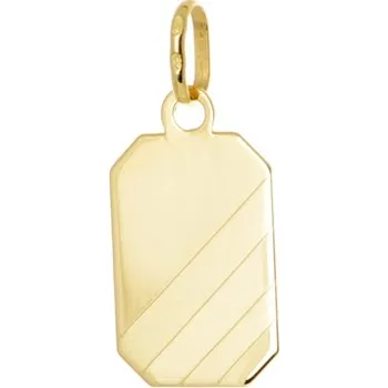 Přívěsek Přívěšek ze žlutého zlata destička ZZ0691F + dárek zdarma