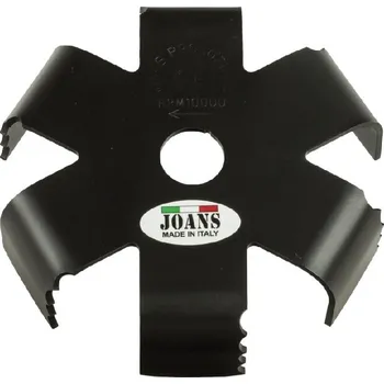 Nůž na křovinořez zahnutý 6 zubů šířka řezu 155 mm otvor 25 mm na kypření půdy JOANS