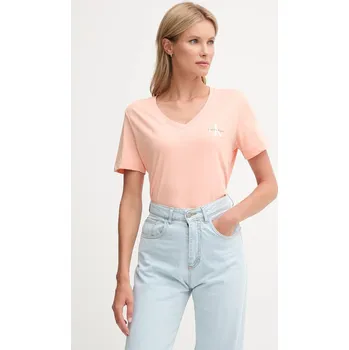 Pánské oblečení Bavlněné tričko Calvin Klein Jeans 2-pack LV047C906G oranžová 24X, vel. S