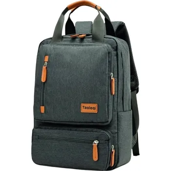 Městský batoh POČÍTÁRNA Lehký batoh na notebook 15,6" - Olivově šedá