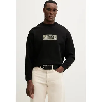 Pánská mikina Mikina Armani Exchange pánská, černá barva, s kapucí, s potiskem, XM001892 AF10818 XM001892.AF10818 99B, vel. XXL