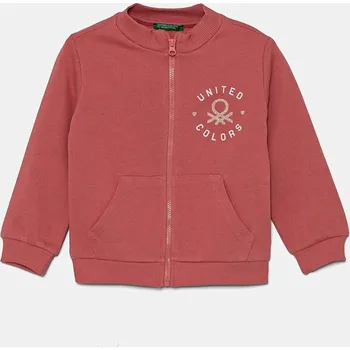 Chlapecká mikina Dětská bavlněná mikina United Colors of Benetton 3J70G503N.P.Seasonal růžová 34X, vel. 90