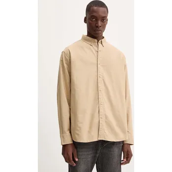 Bavlněná košile Levi's béžová barva, relaxed, s límečkem button-down A7210 80X, vel. S