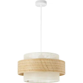 Lustr na lanku BOHO 1xE27/60W/230V pr. 40 cm juta/krémová