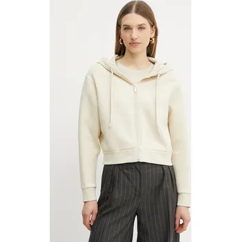 Dámská mikina Mikina Armani Exchange dámská, béžová barva, s kapucí, hladká, XW000822 AF10818 XW000822.AF10818 08X, vel. M