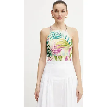 Dámská halenka Halenka Guess GAELLE dámská, béžová barva, vzorovaná, W5GH74 WH9Z2 W5GH74.WH9Z2 01X, vel. XS