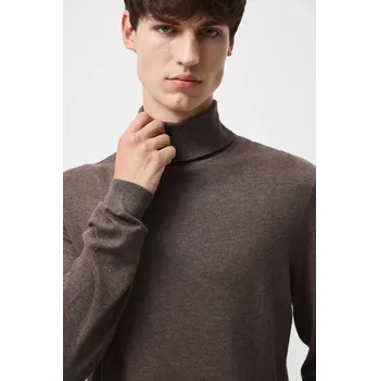 Pánský svetr Svetr Medicine pánský, hnědá barva, s golfem RW24.SWM051 88M, vel. S