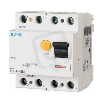 Proudový chránič Proudový chránič 6kA PF6-63/4/003-A 4-pólový 0.03A 63A EATON 112936