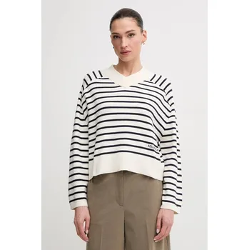 Pánský svetr Bavlněný svetr Tommy Hilfiger WW0WW45401 béžová 01C, vel. XL