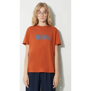 Pánské tričko Tričko Fjallraven oranžová barva, s potiskem, F87146.243-243, XS, 22X