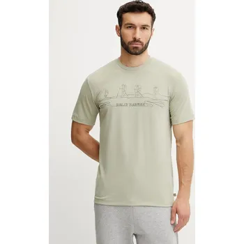 Pánské oblečení Tričko Helly Hansen SKOG RECYCLED GRAPHIC 63082 zelená 81X, vel. M