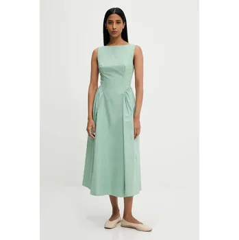 Dámské šaty Bavlněné šaty Answear.LAB 2996.TKK tyrkysová 65X, vel. XL