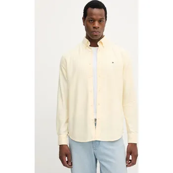 Pánská košile Bavlněná košile Tommy Hilfiger MW0MW35774 žlutá 10X, vel. XXL