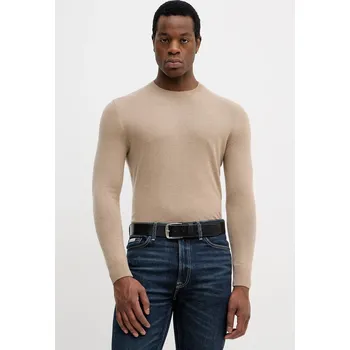 Pánský svetr Svetr z vlněné směsi Sisley pánský, šedá barva, 102HS1B17 80A, vel. XL