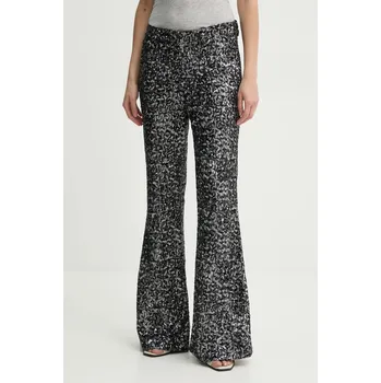 Dámské kalhoty Kalhoty ZADIG&VOLTAIRE dámské, černá barva, zvony, high waist, WWPA00808 99B, vel. 36