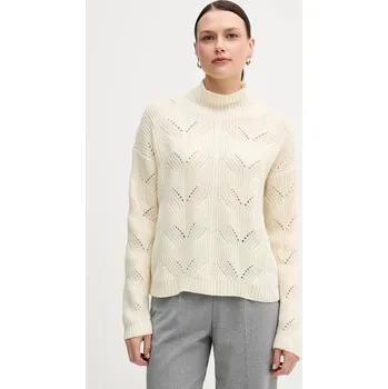 Dámské oblečení Svetr s příměsí vlny United Colors of Benetton 1FDFD10F2 béžová 01X, vel. XS