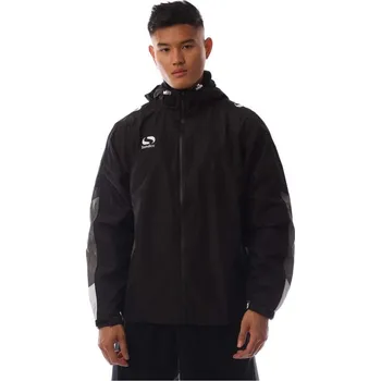 Pánská casual bunda Sondico Rain Anorak Black/White/Gry L
