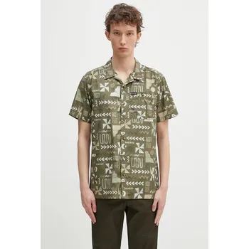 Pánská košile Bavlněná košile Columbia Pine Canyon Short zelená barva, regular, 2037171, XXL, 91X