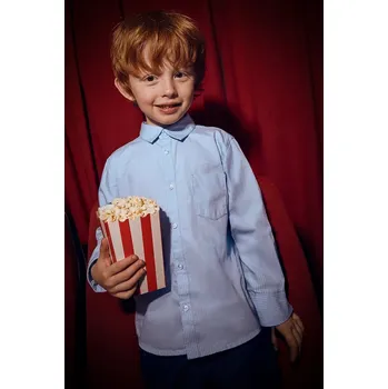 Chlapecká košile Dětská bavlněná košile Mayoral 146.5A.Mini.9BYA modrá 50X, vel. 104