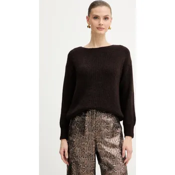 Dámský svetr Svetr z vlněné směsi Morgan MREINE hnědá 89X, vel. S